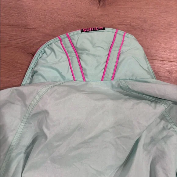 Retro vintage Sunice ski jacket 1/2 zip Windbreaker Sz 10 - Picture 8 of 8